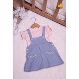 Babydola Kız Bebek Elbise Salopet 15026 - 9 - 12 Ay - Somon