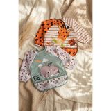 Babydonat Bambini Su Geçirmez Uzun Kollu Mama Önlüğü 2'li Set - Leke Tutmaz, Cepli Ek Gıda ve Aktivite Önlüğü (Zürafa & Koala) 6-24 Ay - Çok Renkli - Standart