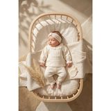 Babydonat Kız Bebek Tarçın Dantel Yakalı Hastane Çıkışı ve Ekru Fitilli 5'li Boho Set - %100 Yumuşak Pamuk - 0 - 3 Ay