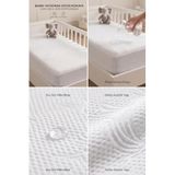 BabyDry Bambu Desenli Oeko-Tex Sertifikalı Sıvı Geçirmez Fitted Bebek Alezi Bebek Yatak Koruyucu (60 x 120)