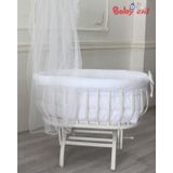 Babyen1 Beyaz Sepet Beşik Uyku Seti Anne Yanı %100 Organik Pamuk