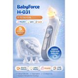Babyforce H-031 Kendini Temizleyen Bebek Burun Aspiratörü 0-12 Yaş Işıklı Müzikli Şarjlı beyaz