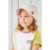 Babygiz %100 Pamuklu El Yapımı Ekstra Yumuşak Kız Bebek Çocuk Vizyerli Pudra 4 Mevsim Fiyonklu Şapka