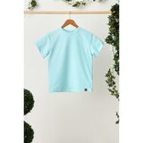 Babygiz Bebe Mavi Erkek Çocuk Kısa Kollu Bisiklet Yaka Terletmez, Rahat Pamuklu Penye T-Shirt - Bebe Mavisi - 9 - 10 Yaş