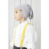 Babygiz Erkek Çocuk Gri 4 Mevsim Şapka Bere - Yumuşak Penye Detaylı Tasarım - 7 - 10 Yaş