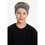 Babygiz Füme Desenli-Siyah Erkek Çocuk Pamuklu Penye Oversize Kamuflaj T-Shirt Bandana İkili Takım - 1 - 2 Yaş