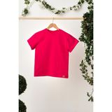 Babygiz Fuşya Kız Çocuk Kısa Kollu Bisiklet Yaka Terletmez, Rahat Pamuklu Penye T-Shirt - 9 - 10 Yaş