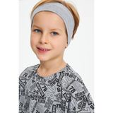 Babygiz Gri Erkek Pamuklu Penye, Kaymaz, Terletmez, Ultra Hafif, Esnek Saç Bandı Bandana - 3 - 6 Ay