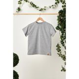 Babygiz Gri Kız Çocuk Kısa Kollu Bisiklet Yaka Terletmez, Rahat Pamuklu Penye T-Shirt - 9 - 10 Yaş