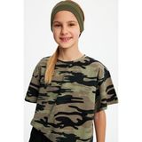 Babygiz Haki-Kamuflaj Kız Pamuklu Penye T-Shirt Bandana 2^li Takım -Spor Rahat Best Of Koleksiyon 5 - Renkli - 11 - 12 Yaş