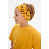 Babygiz Hardal Erkek Pamuklu Penye, Kaymaz, Terletmez, Ultra Hafif, Esnek Panda Desenli Saç Bandı Bandana - 1 - 3 Yaş