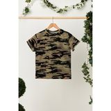 Babygiz Kamuflaj Erkek Çocuk Kısa Kollu Desenli Bisiklet Yaka Terletmez, Yumuşak Rahat %100 Pamuklu Penye T-Shirt - Renkli - 9 - 10 Yaş