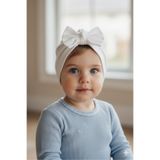 Babygiz Kız Çocuk %100 Pamuklu Esnek Penye Fiyonk Detaylı Bone Bere