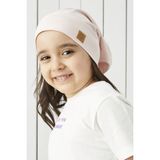 Babygiz Kız Çocuk Pudra Ip Detaylı 4 Mevsim Şapka Bere -Yumuşak Doğal Penye - 1 - 3 Yaş