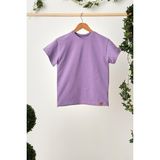 Babygiz Lila Erkek Çocuk Kısa Kollu Bisiklet Yaka Terletmez, Rahat Pamuklu Penye T-Shirt - 9 - 10 Yaş