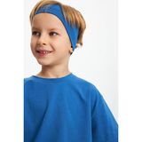 Babygiz Parlament Erkek Pamuklu Penye, Kaymaz, Terletmez, Ultra Hafif, Esnek Saç Bandı Bandana - Mavi - 1 - 3 Yaş