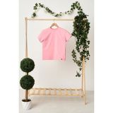 Babygiz Pembe Kız Çocuk Kısa Kollu Bisiklet Yaka Terletmez, Rahat Pamuklu Penye T-Shirt - 9 - 10 Yaş