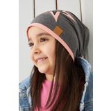 Babygiz Pudra Gri Çocuk Bebek Şapka Bere Yumuşak %100 Pamuklu Penye Yıldız Seri