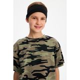 Babygiz Siyah-Kamuflaj Kız %100 Pamuklu Penye T-Shirt Bandana 2^li Takım -Spor Rahat Best Of Koleksiyon 5 - Renkli - 10 - 11 Yaş