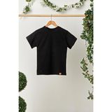 Babygiz Siyah Kız Çocuk Kısa Kollu Bisiklet Yaka Terletmez, Rahat Pamuklu Penye T-Shirt - 9 - 10 Yaş