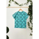 Babygiz Turkuaz Kız Çocuk Kısa Kollu Bisiklet Yaka Terletmez, Rahat Pamuklu Penye T-Shirt - 9 - 10 Yaş