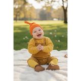Babygiz Yenidoğan Kız Erkek Bebek %100 Pamuklu Penye Extra Yumuşak Hafif Terletmez Bere Turuncu