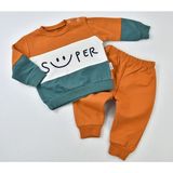 Babygo 3422bg Bebek Süper Baskılı Kahve Eşofman Takımı - 6 Ay