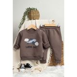 Babygo Bebek Takım Şardonlu Kışlık 3 Ip Takım - 6 Ay - Vizon