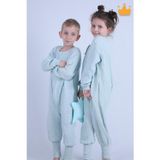Babyhola 2-8 Yaş 1 Tog 4 Katlı Müslin Çocuk Uyku Tulumu Unisex Uzun Kollu Uyku Tulumu