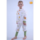 Babyhola 2-8 Yaş 1 Tog Pazen Çocuk Uyku Tulumu Unisex Uzun Kollu Uyku Tulumu