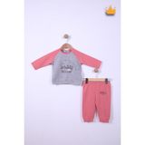 Babyhola 6-24 Ay Motocycle Kız Erkek Bebek Çocuk Eşofman Takımı 12043 - Kırmızı - 18 Ay
