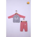 Babyhola 6-24 Ay Planörlü Erkek Bebek Çocuk Eşofman Takımı 12040 - Kırmızı - 6 Ay