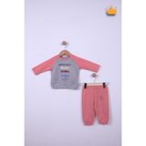 Babyhola 6-24 Ay Vintage Car Erkek Bebek Çocuk Eşofman Takımı 12042 - Kırmızı - 2 Yaş