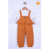 Babyhola Bayramlik Kiz Bebek Cocuk Salopet Badi Takim 2338