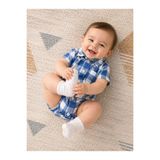 Babyhola Erkek Bebek Çıtçıtlı Gömlek Badi Poplin Kumaş Kısa Kollu Şık Tulum 3503