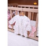 Babyhola Kız Bebek Çiçek Desenli Bandanalı Elbise 23652 - 6 - 9 Ay - Pembe