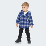 Babyhola Velsoft Astarlı Ceket Kot Pantolon Erkek Çocuk 2'li Takım 12590 - 2 Yaş - Mavi