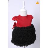 Babyhola Yılbaşı Konsept Özel Tütü Pul Kız Bebek Elbisesi Kostümü Abiyesi Kırmızı - Kırmızı - Siyah - 9 - 12 Ay