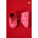 Babyhola Yılbaşı Temalı Patik Kaydırmaz Taban Makosen İlk Adım Ayakkabısı 85021