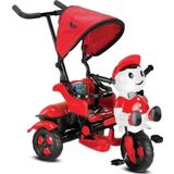 Babyhope 125 Yupi Panda Ebeveyn Kontrollü Kırmızı Beyaz Tenteli Müzikli Tricycle Üç Teker Bisiklet