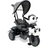 BabyHope 127 Little Panda Ebeveyn Kontrollü Tenteli Müzikli Tricycle Üç Teker Bisiklet GRİ Beyaz - Gri