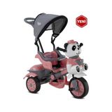 Babyhope 127 Little Panda Ebeveyn Kontrollü Tenteli Müzikli Tricycle Üç Teker Bisiklet Pastel Pembe 012706 Çok Renkli
