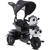 Babyhope 127 Panda Müzikli Üç Teker Çocuk Bisikleti Gri Renkli Ebeveyn Kontrollü 1-4 Yaş Uygun