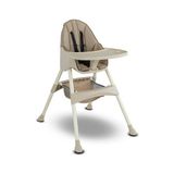 BabyHope 7001 Plus Bej Renkli Dikişsiz Lüks Mama Sandalyesi 0 - 4 Yaş İçin Deri Minderli