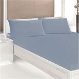 Babyhope Cotton Box Fitted Çarşaf Seti Tek Kişilik 100x200 - 100 x 200 cm - Açık Mavi
