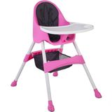 Babyhope Royal Pembe Katlanır Sabit Mama Sandalyesi