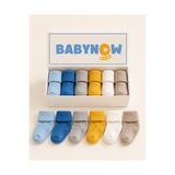 babyist Erkek Bebek 6 Çift Renkli Çorap Seti – 12 Parça Günlük Bebek Çorabı
