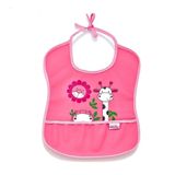 Babyjem 030 Pembe Poli Muşamba Küçük Mama Önlüğü