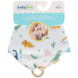 BabyJem 678 Dino Ahşap Dişlikli Müslin Önlük