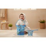 Babyjem 923 Şeffaf Kova & Maşrapa Set Mavi Desenli